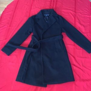 Very Warm Black Long Belted Coat